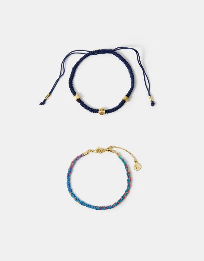 Accessorize 2-Pack 14ct Gold-Plated Cord Bracelets