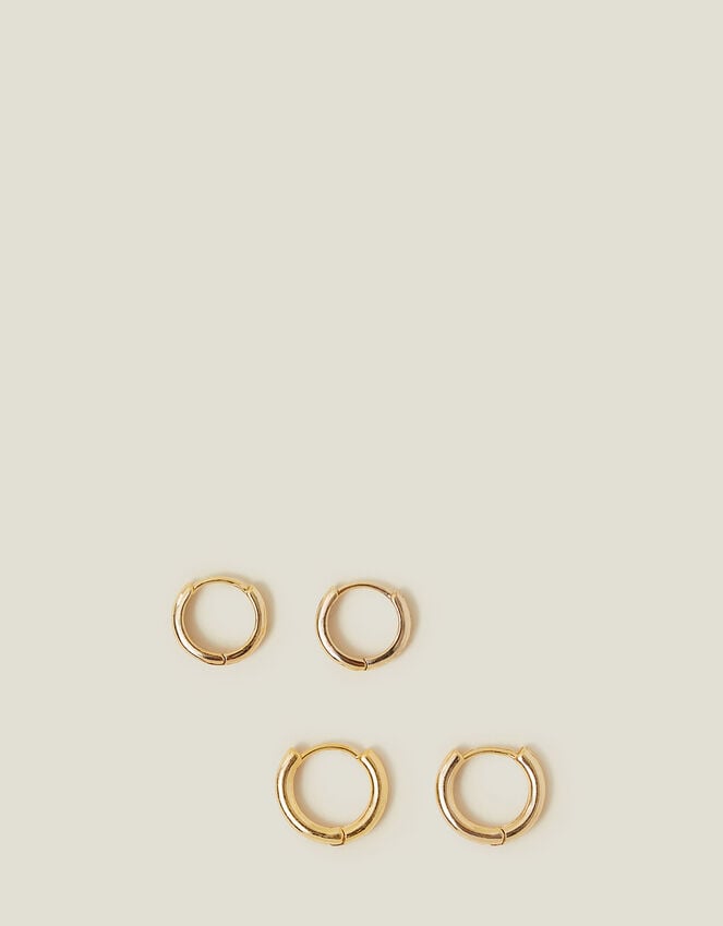 Accessorize 2-Pack 14ct Gold-Plated Hoop Earrings