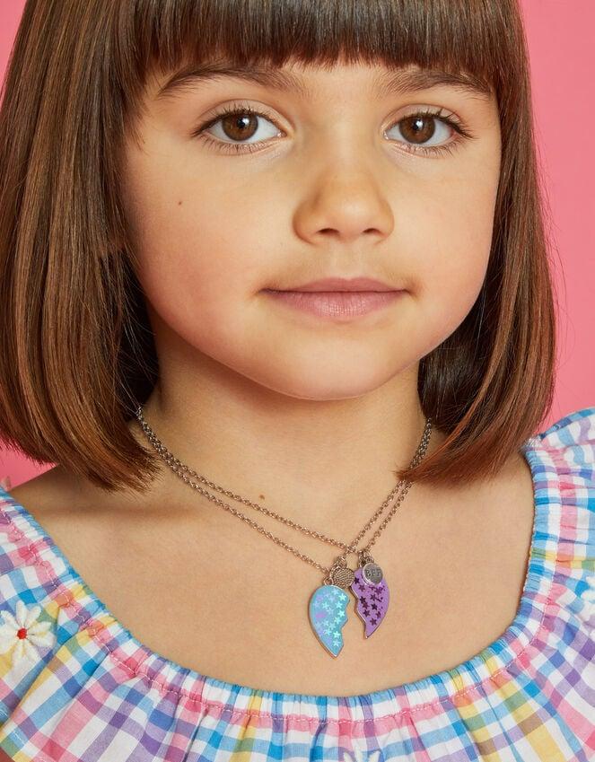 Accessorize 2-Pack BBF Heart Friendship Necklaces