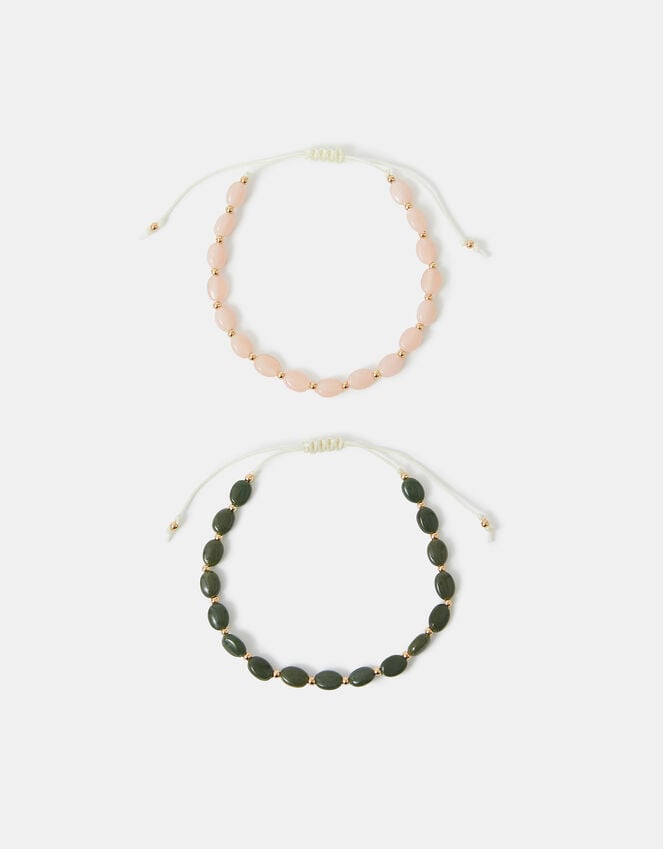 Accessorize 2-Pack Beaded Cord Anklets