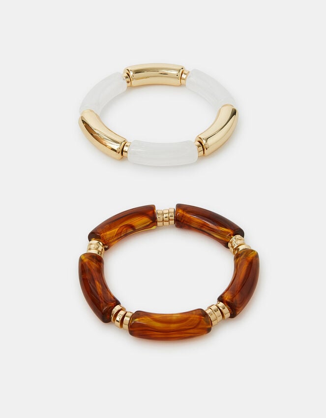 Accessorize 2-Pack Chunky Resin Stretch Bracelets