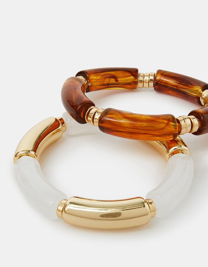 accessorize 2-Pack Chunky Resin Stretch Bracelets