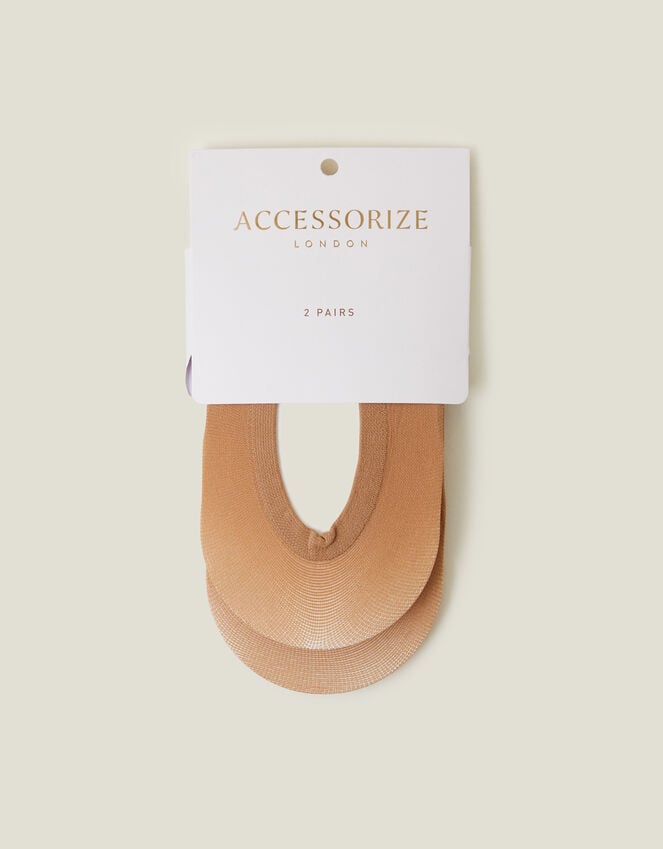 accessorize 2-Pack Footsie Socks Nude