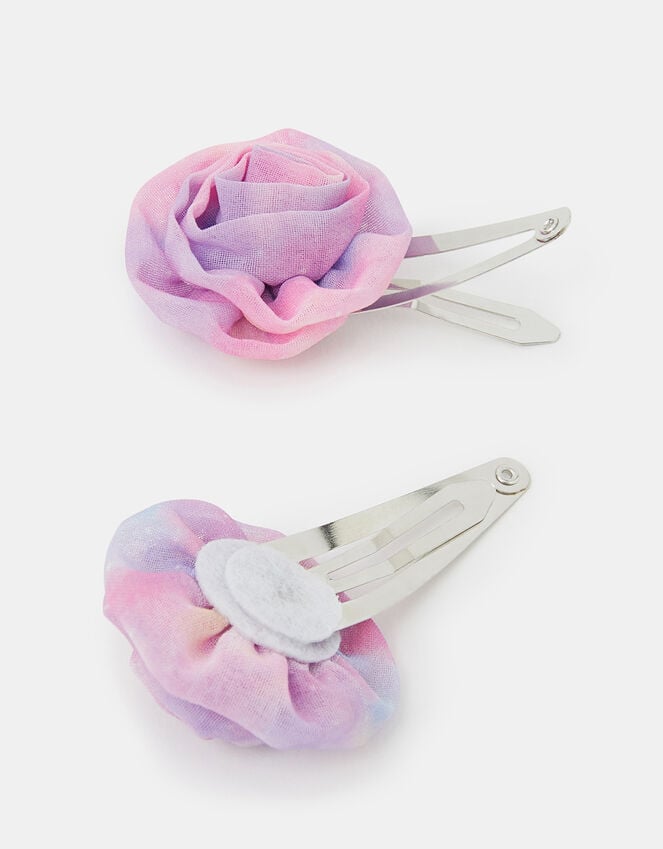 Accessorize 2-Pack Girls Fabric Flower Hair Clips