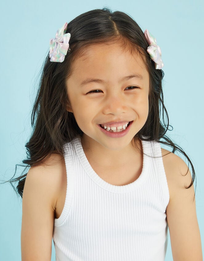 accessorize 2-Pack Girls Ombre Bow Hair Clips