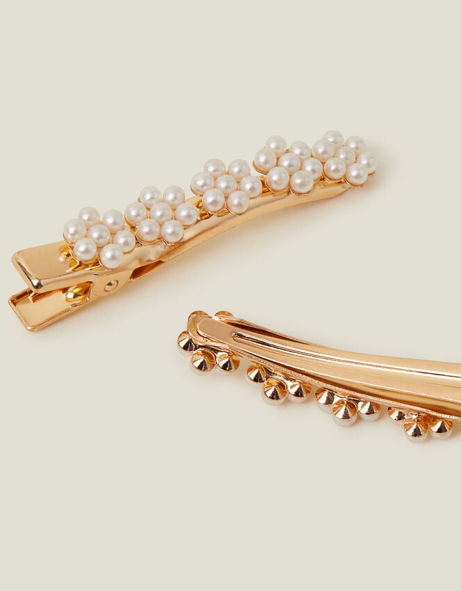Accessorize 2-Pack Girls Pearl Hair Clips