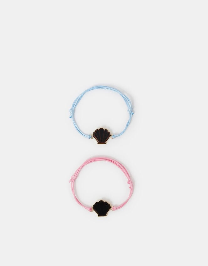 Accessorize 2-Pack Girls Shell Cord Mood Bracelets