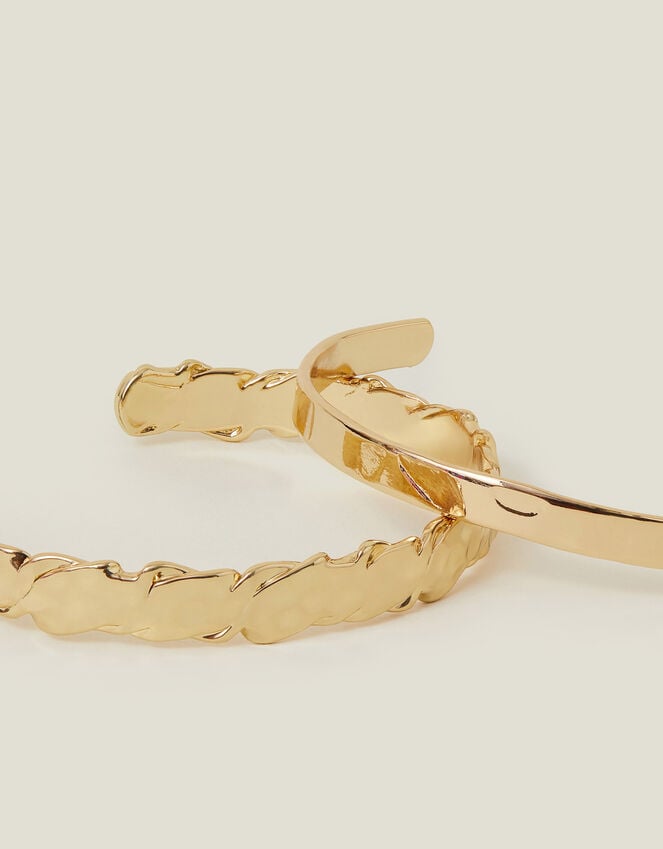 Accessorize 2-Pack Hammered Cuff Bracelets