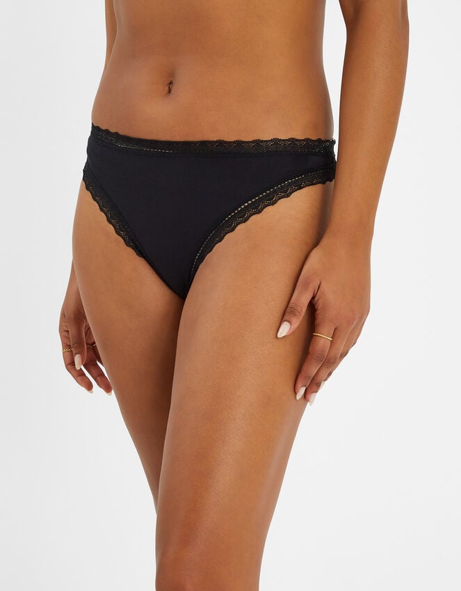 accessorize 2-Pack Lace-Trim Thongs Multi