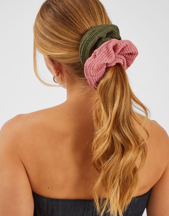 Accessorize 2-Pack Large Texture Hair Scrunchies