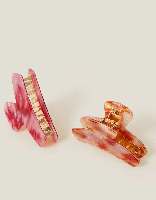 Accessorize 2-Pack Marble Resin Claw Clips