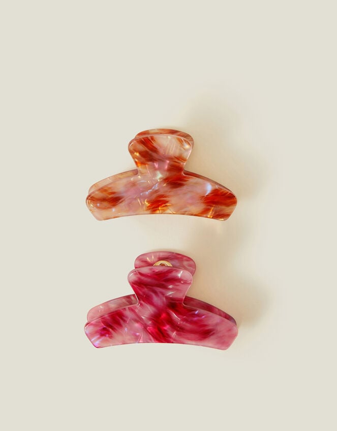 accessorize 2-Pack Marble Resin Claw Clips
