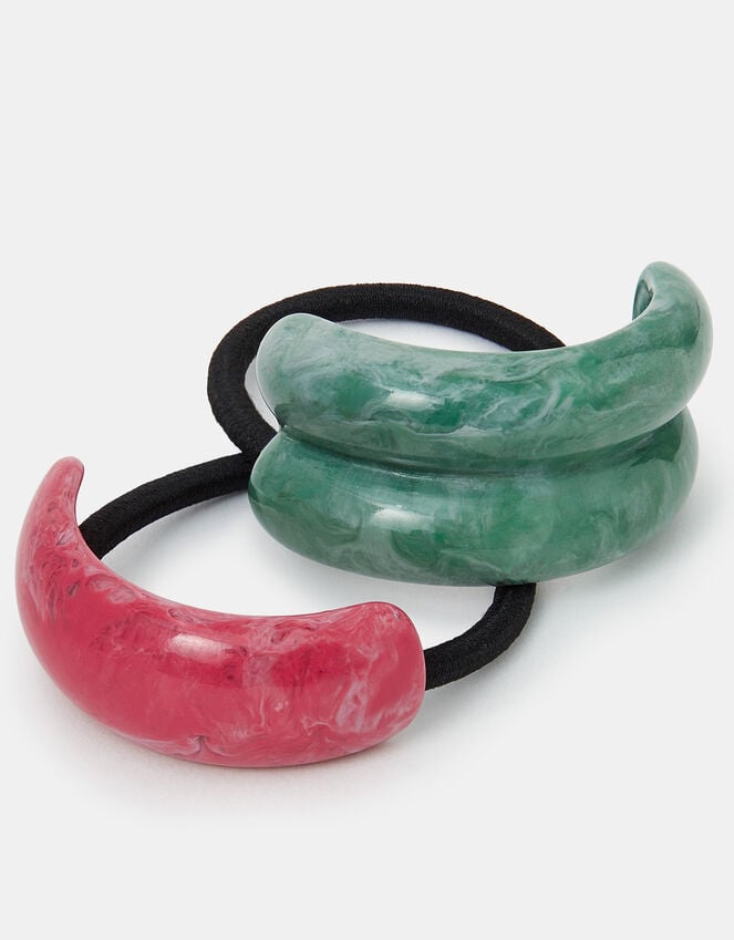 Accessorize 2-Pack Marble Resin Hair Cuffs