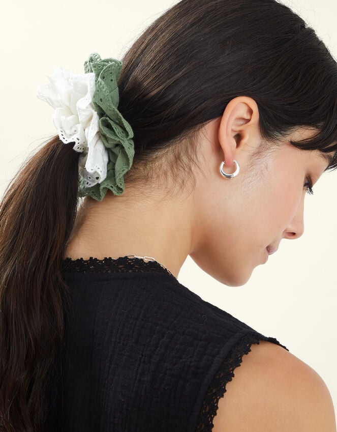 Accessorize 2-Pack Mix Broderie Hair Scrunchies