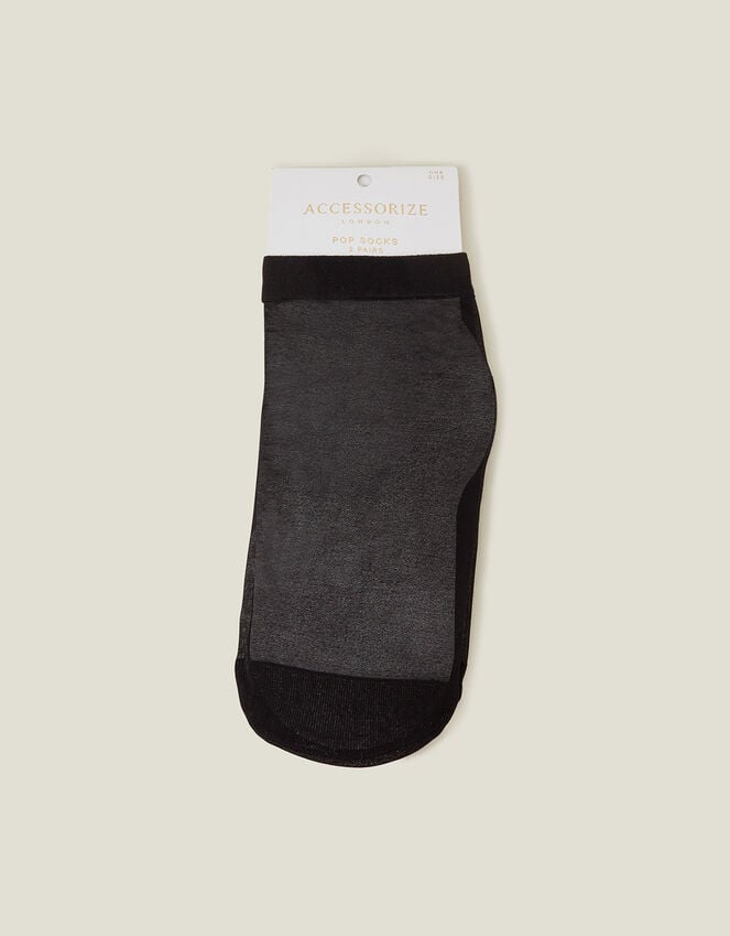 accessorize 2-Pack Pop Socks Black