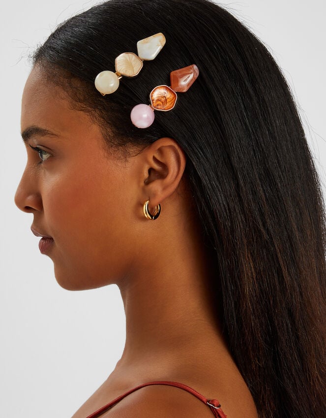 Accessorize 2-Pack Resin Stone Hair Clips