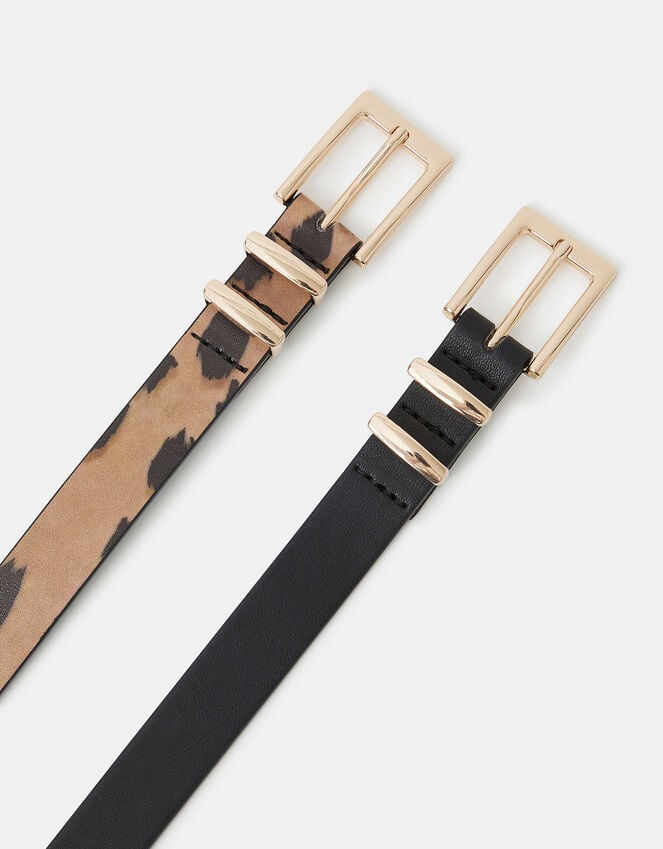 accessorize 2-Pack Skinny Belts Multi