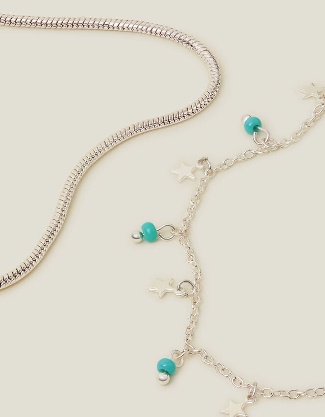 accessorize 2-Pack Star Beaded Anklets