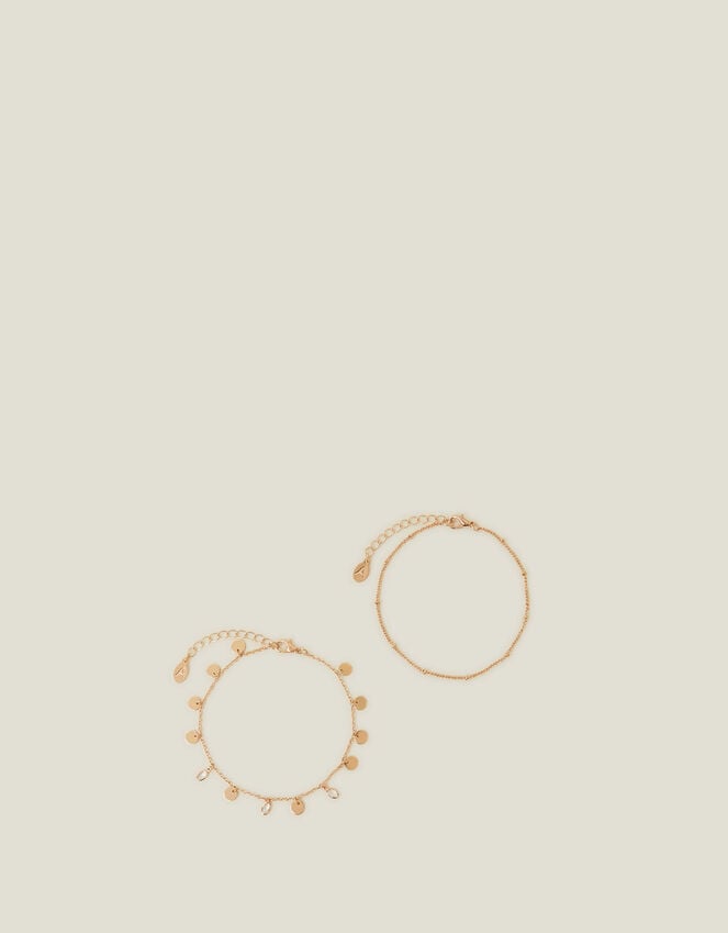 Accessorize 2-Pack Station Charm Anklets
