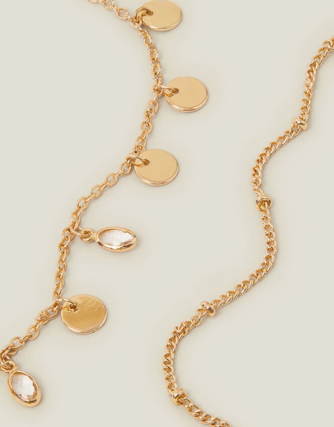 accessorize 2-Pack Station Charm Anklets