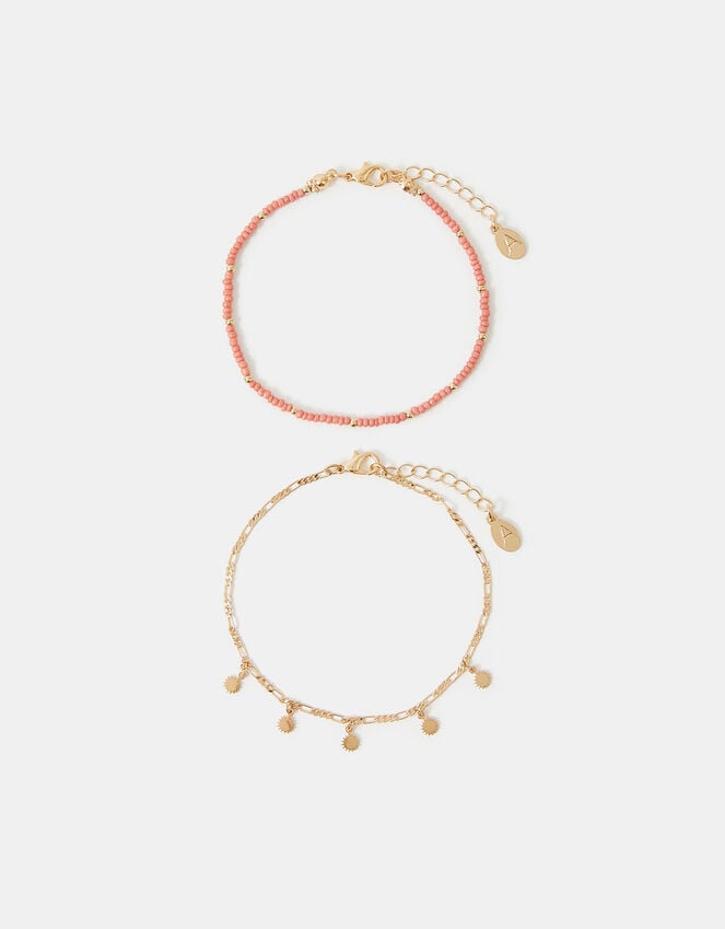 Accessorize 2-Pack Sun Charm Anklets