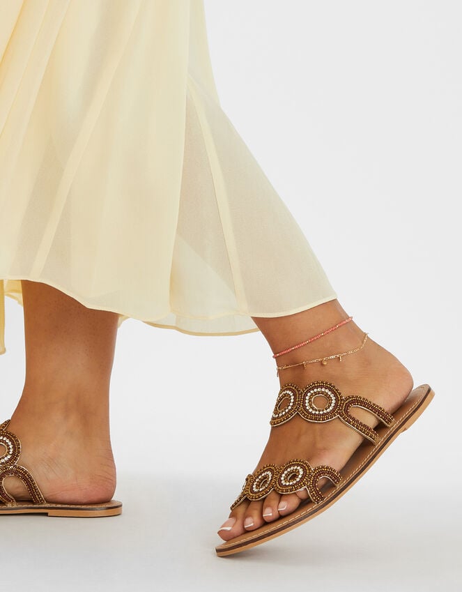 Accessorize 2-Pack Sun Charm Anklets