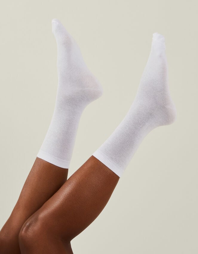 Accessorize 3-Pack Ankle Socks White