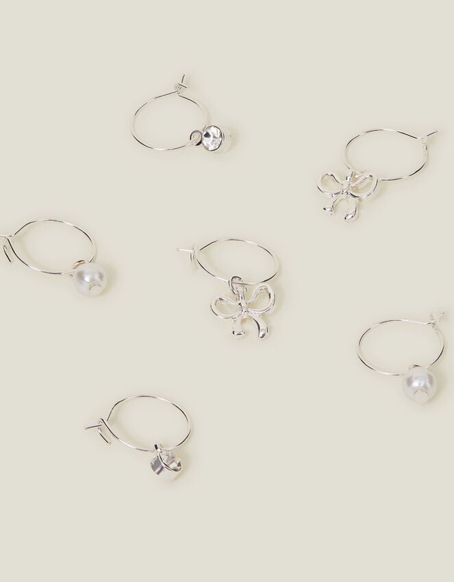 accessorize 3-Pack Bow Huggie Hoop Earrings