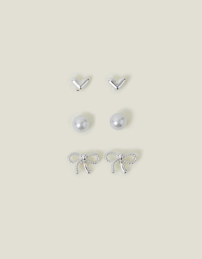 Accessorize 3-Pack Bow Stud Earrings