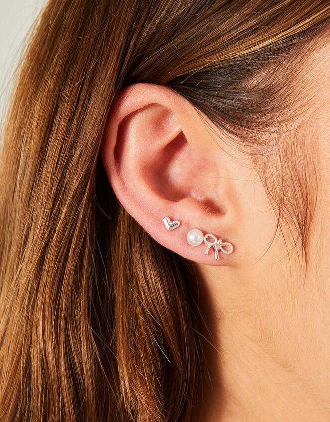Accessorize 3-Pack Bow Stud Earrings