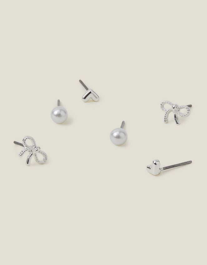 accessorize 3-Pack Bow Stud Earrings