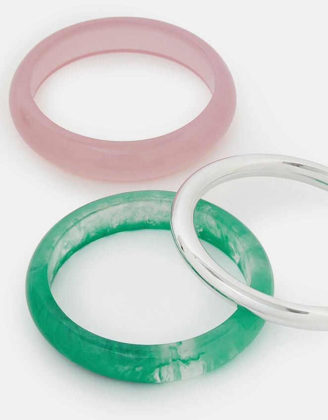 accessorize 3-Pack Chunky Resin & Metal Bangles