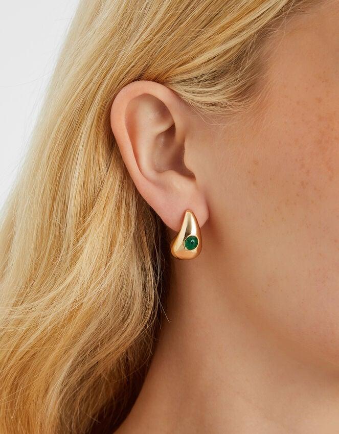 Accessorize 3-Pack Curve Drop Earrings Green