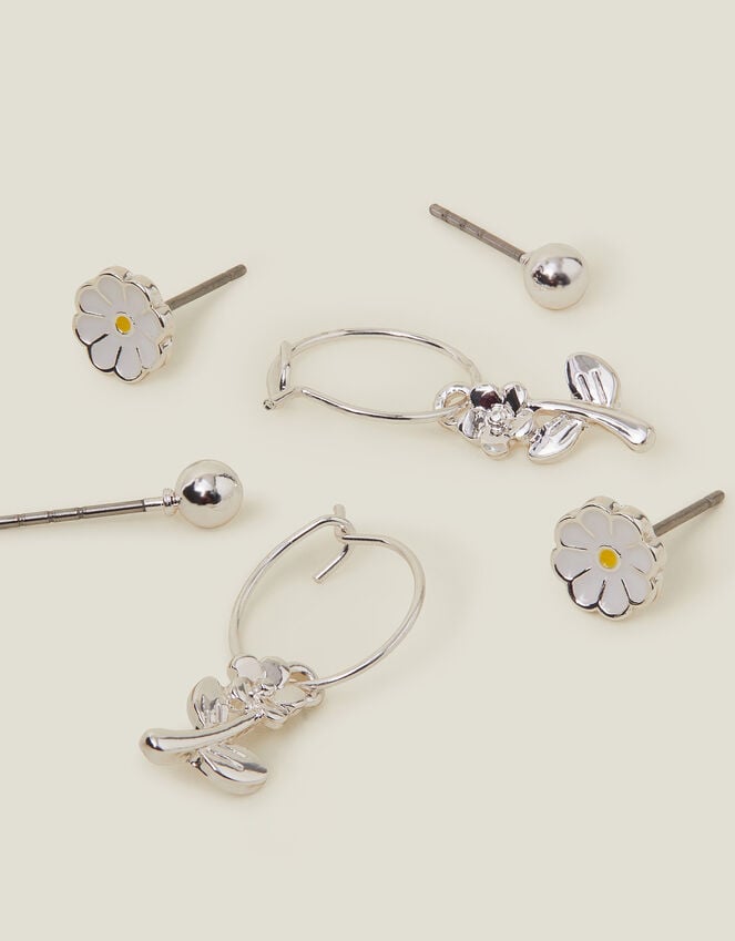 accessorize 3-Pack Daisy Earrings