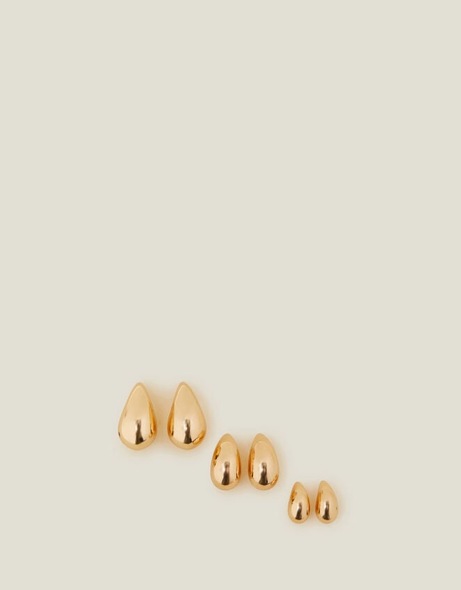 Accessorize 3-Pack Drop Curve Earrings