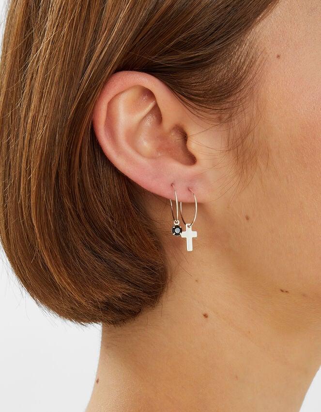 Accessorize 3-Pack Evil Eye Charm Hoop Earrings