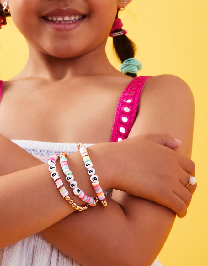 accessorize 3-Pack Girls 'BFF' Beaded Bracelets