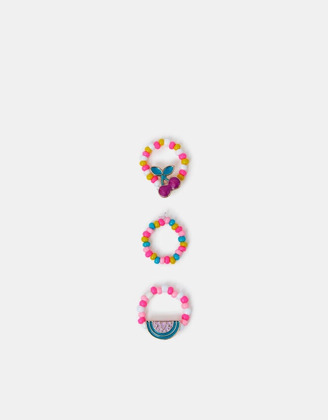 Accessorize 3-Pack Girls Fruit Beaded Rings