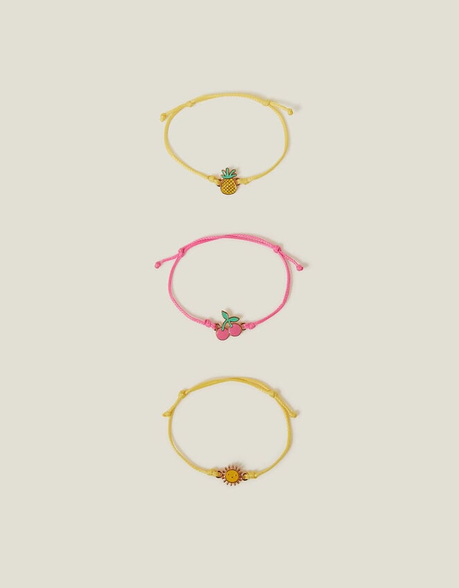 accessorize 3-Pack Girls Fruit Cord Bracelets