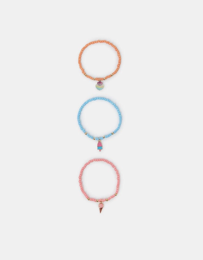 Accessorize 3-Pack Girls Ice Cream Charm Bracelets