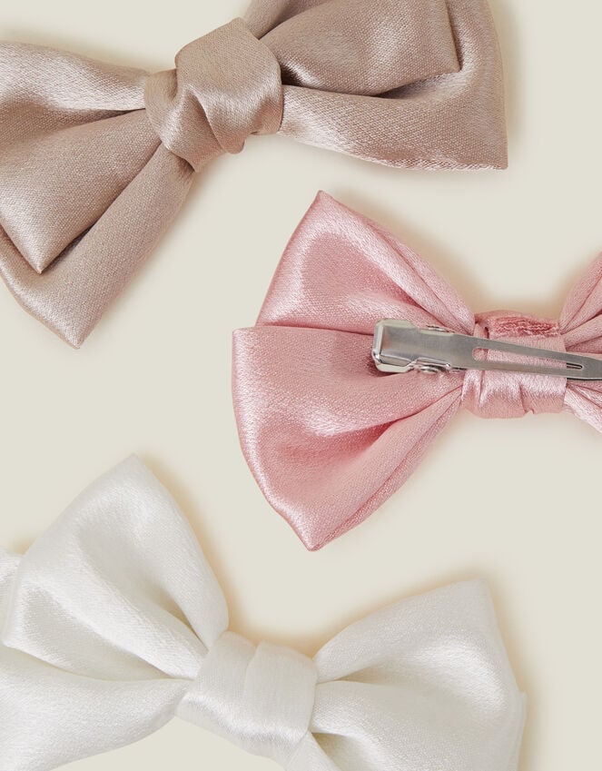 Accessorize 3-Pack Girls Satin Bow Clips