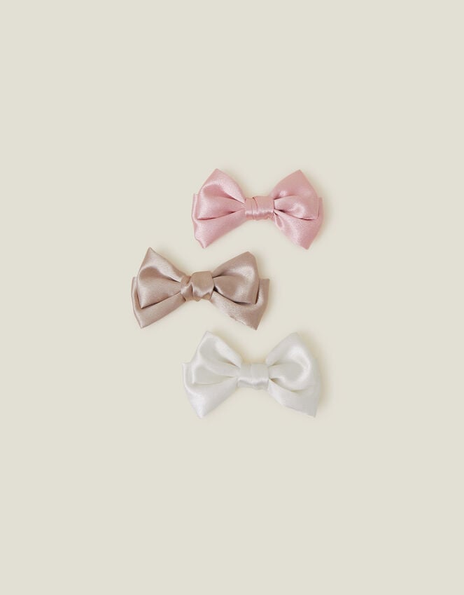 accessorize 3-Pack Girls Satin Bow Clips