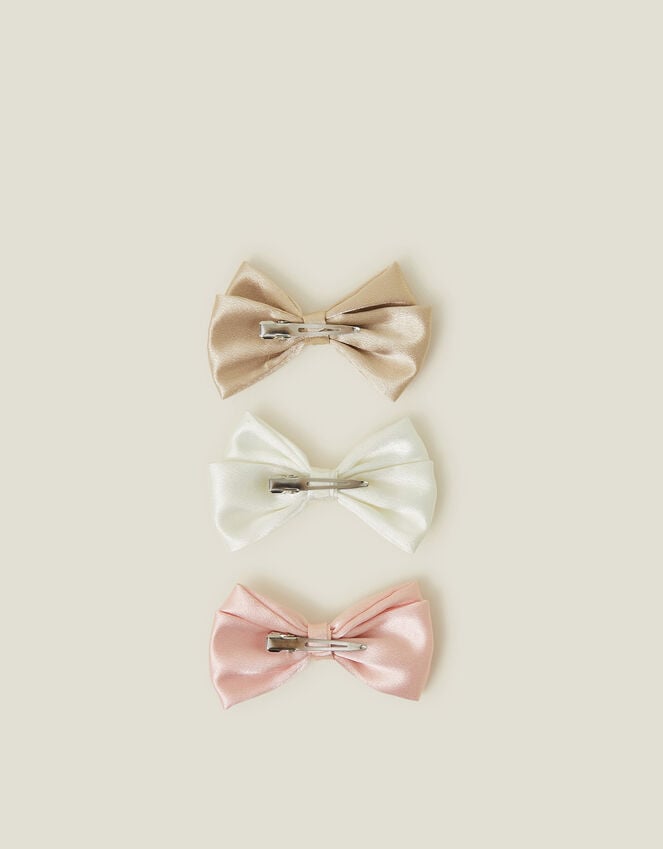 Accessorize 3-Pack Girls Satin Bow Hair Clips