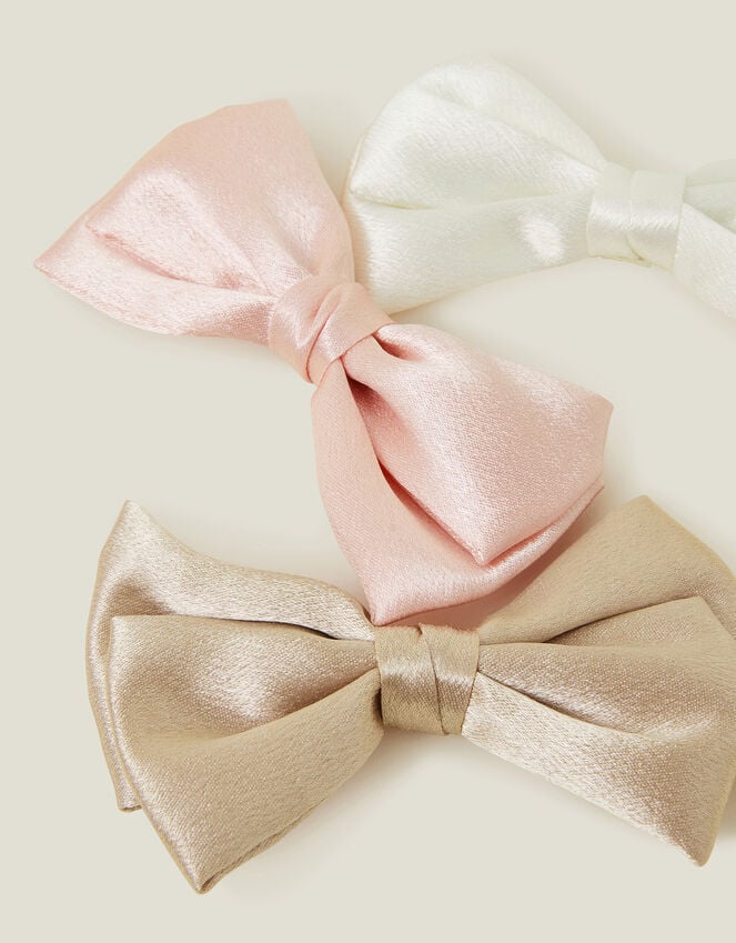 Accessorize 3-Pack Girls Satin Bow Hair Clips