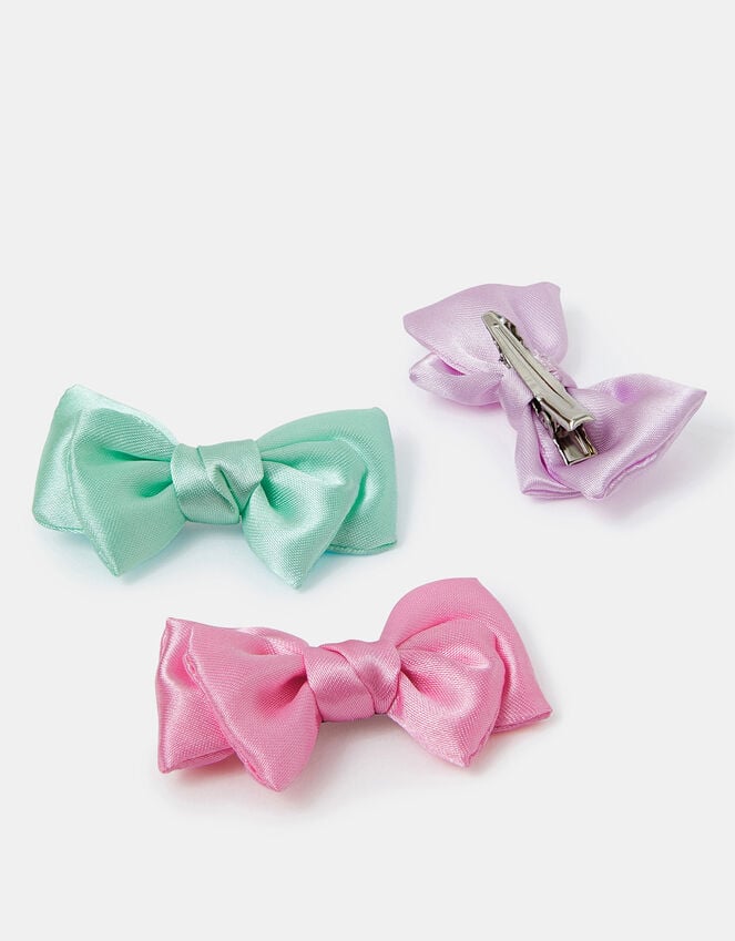 Accessorize 3-Pack Girls Satin Bow Hair Clips