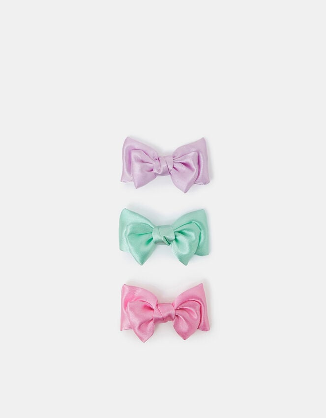 accessorize 3-Pack Girls Satin Bow Hair Clips
