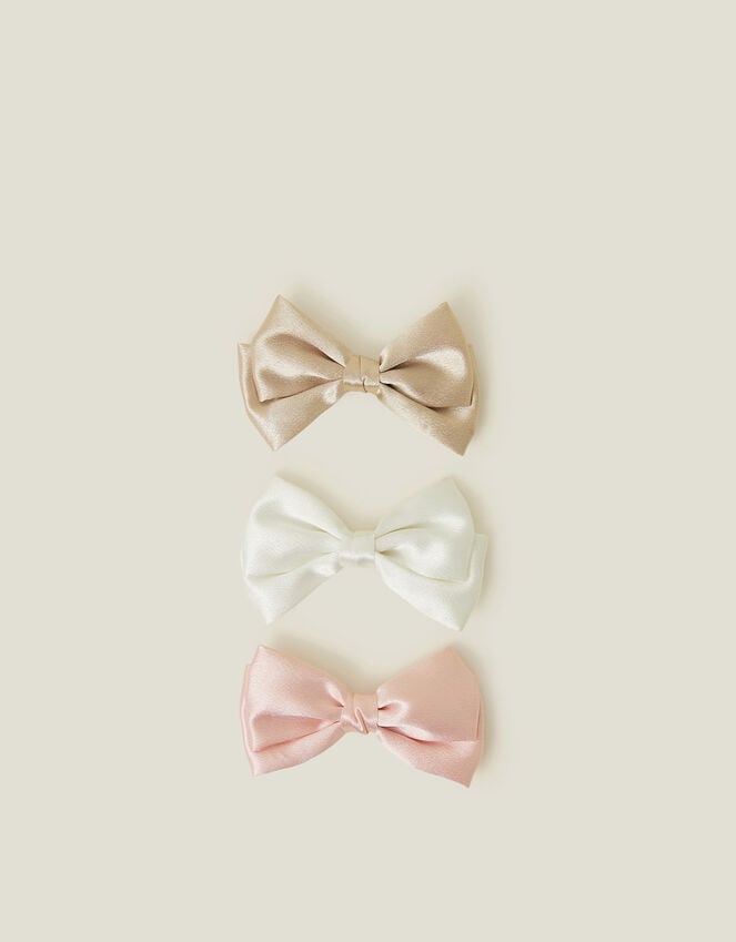 accessorize 3-Pack Girls Satin Bow Hair Clips