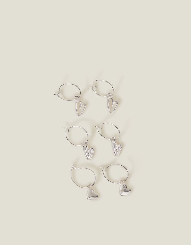 Accessorize 3-Pack Heart Hoop Earrings