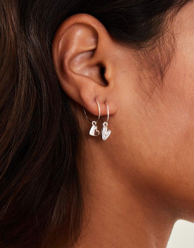 Accessorize 3-Pack Heart Hoop Earrings