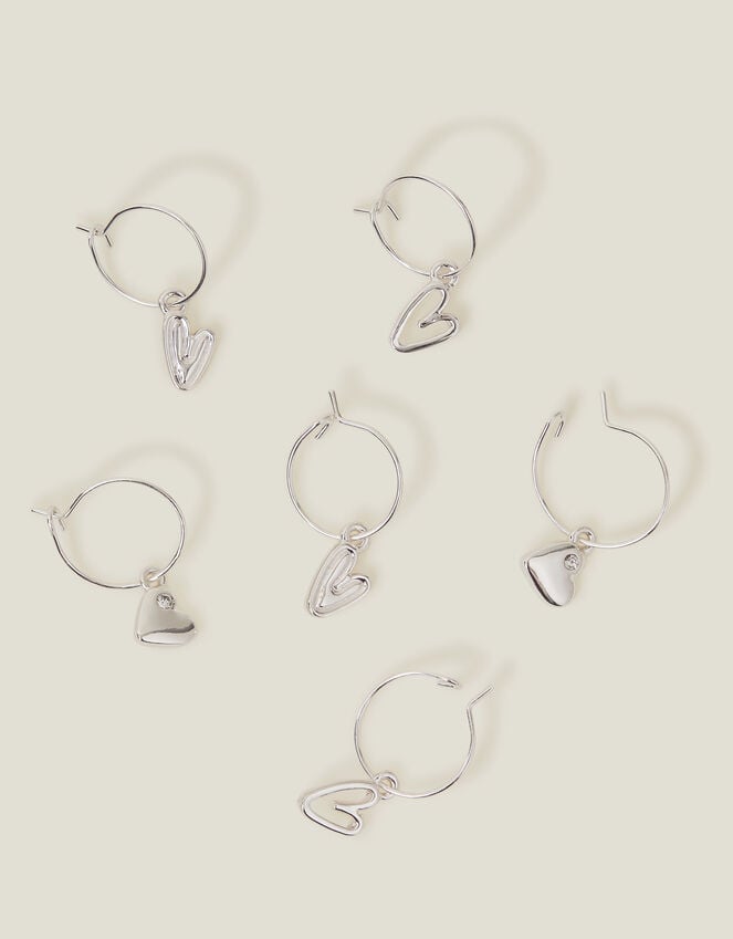 accessorize 3-Pack Heart Hoop Earrings